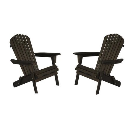 W UNLIMITED W Unlimited SW1912DBSET2 Oceanic Adirondack Chair; Dark Brown - Set of 2 SW1912DBSET2